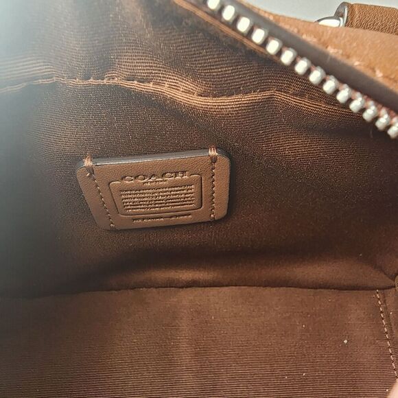 NWT Coach CT883 Satchel Crossbody In Signature Colorblock Yellow Gold - Picture 5 of 8